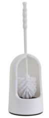 Porte-brosse de toilette blanc modèle élevé, porte-balai inférieur vert