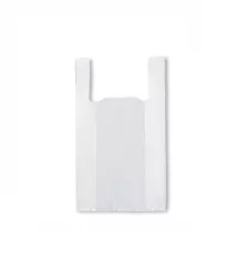 Hemddraagtas HDPE 28/7x50cm 15my, wit, geblokt per 100