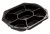 Caterwareschaal APET 335x250mm 8-hoekig 7-vaks zwart