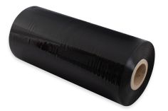 Maschinenstretchfolie 50cmx1600mtr schwarz, 20my, vorgestreckt 100%