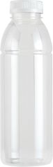 Fles RPET transparant 500cc inclusief transparant dop, 