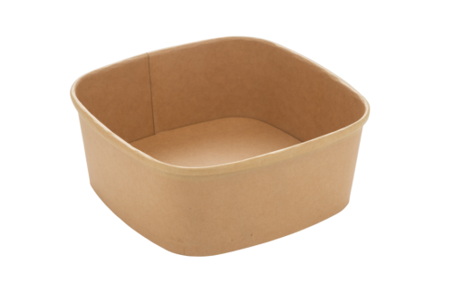 Maaltijdbak kraft 17x17x6cm bruin