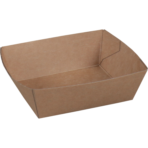 Plateau snack 90x70x35mm carton brun A7