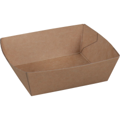 Plateau snack 90x70x35mm carton brun A7