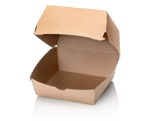 Hamburgerbox 120x120x100mm Large kraft bruin 