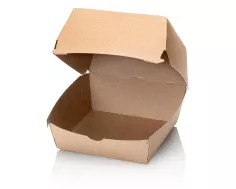 Hamburgerbox 120x120x100mm Large kraft bruin 