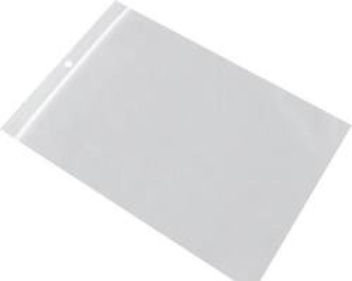 Sac de fermeture R-LDPE 10x15cm + trou de suspension 50% recyclé