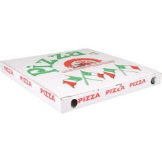 Pizzadoos golfkarton 32x32x3cm, wit