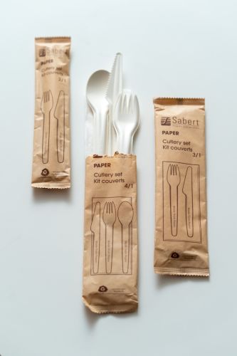 Bestekset 4-in-1 bruin kraft
