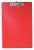 Klembord PP met klem 34x22cm rood, klemt tot 100 vellen
