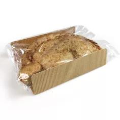 Hot Range snackverp. karton + plastic binnenzak 279x150mm bruin 