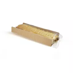 Hot Range rechteckige Snackverp.+ Plastiktüte 279x113mm braun