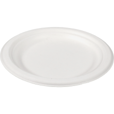 Bord 18cm wit suikerriet