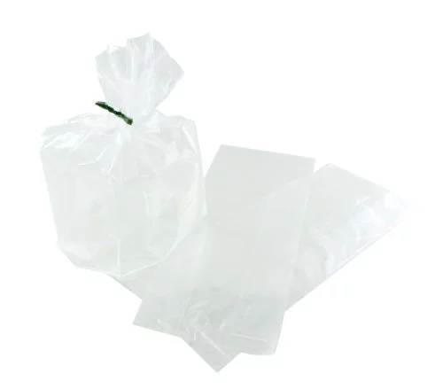 Polyzak LDPE 14/(2x4)x26cm 20my, zijvouw, transparant