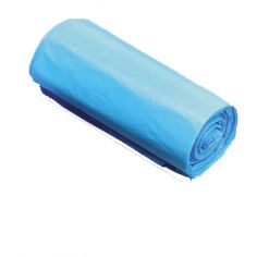 Polyzak LDPE blauw 44my 65/(2x25)x140cm, zijvouw