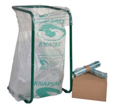 9 Rol./6 St. „Knapzak“ (Kunststoffverpackungssammelsystem in der Benelux, vergleichbar mit dem grünen Punkt) LDPE 70/32,5x240cm 1000 l 42my KZ10-54