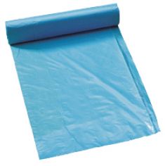Afvalzak HDPE 50x(2x20)x110cm 18my, blauw transparant, recycled