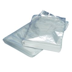 Beugelzak LDPE 28x30/4+4cm blanco, 25my
