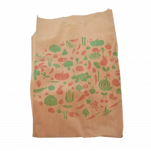Sachets à légumes kraft kalim 3 livres 18+2x7,5x41cm Potager