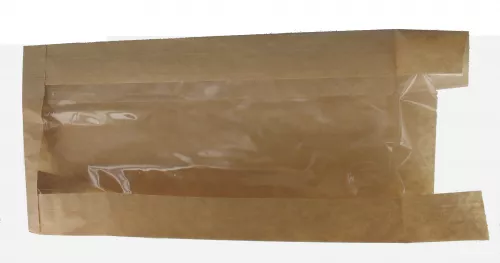 500 Fensterb. Kraft, 15+10x46cm, 40 g bruin+venster PET heel brood