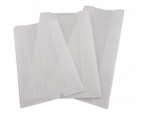 Broodzak papier + paraffine 18x9,5x35cm blanco, 1/2 brood