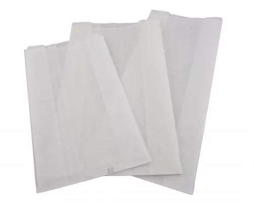 Sac à pain papier+paraffine 21,5x11x41cm blanc, grande pain rond