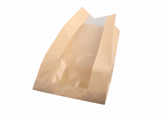 Broodzak 1/2 brood PaperWise + PLA venster 16(2x5)x36cm