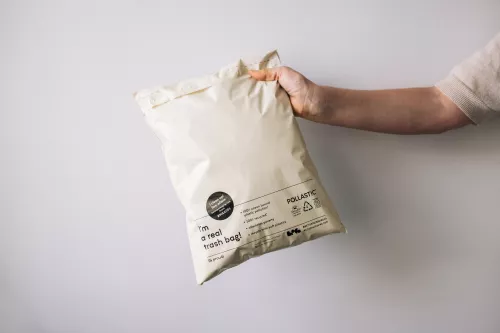 Versandtaschen Uber Sand POLLAST!C recyceltes Ocean Bound Plastik