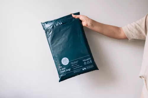 Versandtaschen M marineblau POLLAST!C recyceltes Ocean Bound Plastic