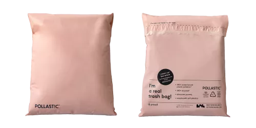 Sacs d'expédition Uber rose POLLAST!C recyclé Ocean Bound Plastic