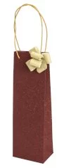 1-flestas 125x95x400mm vintage bordeaux/beige met strik