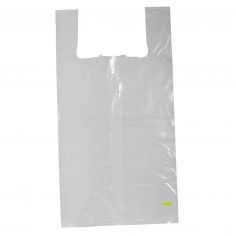 1000 Hemdchentragetaschen LDPE, 26+13x 48 cm 25 my, transparent, auf Block