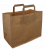 Cart. 250 sac papier 70 gr kraft 32/8.5x27cm marron à poignée plate
