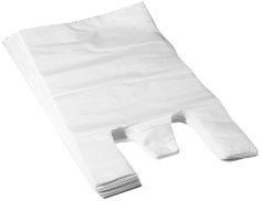 1000 Hemdchentragetaschen HDPE, 20/8 x 40 cm 15 my, weiß, auf Block + Aufhängelöcher