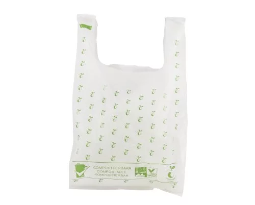 Bio-Hemdtragetasche 26/6x45cm 18 my, natur mit Keimling-Logos
