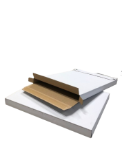 Boîte aux lettres 260x170x28mm blanc, avec bande adhésive + bande de dechirure