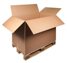 Palletdoos 1200x700x400mm bruin, BC-golf, F0201
