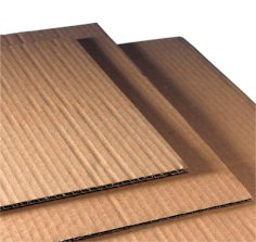 Plaat golfkarton 1200x800mm bruin B-golf gerecycled materiaal Fefco110