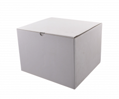 Boîte carton ondulé 314x283x220mm blanc B-ondulé F0713, fond autolock