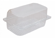 Boîtes à pâtisserie RPET 180X90X90mm transparent 280my max 60% recyclé