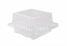 Boîtes à pâtisserie RPET 110X115X57mm transparent 280 my max. 60 % recycelt