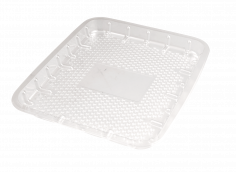 Vleesw. schaal PET 19x15,5x1,5cm transparant