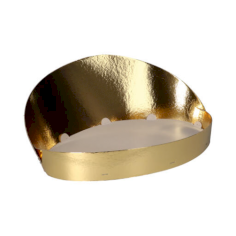 5 Obstschalen mit Rückwand, 55 cm Gold/Weiß