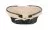 Mand jute ovaal met hengsel 39x31x15cm wilg zwart