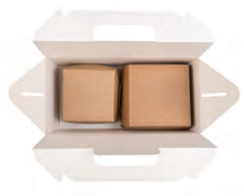 ECO take away menu box Kraft 288x142x98mm bruin + handvat 4000ml