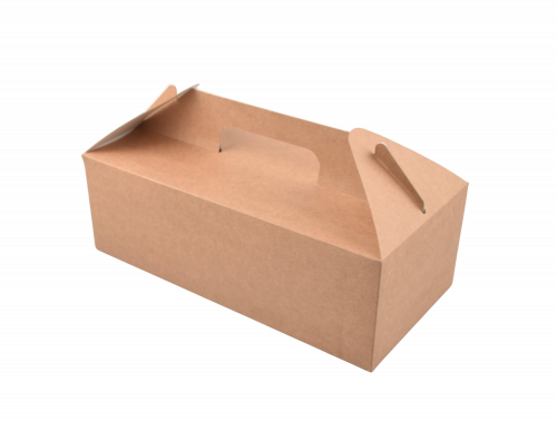 ECO take away menu box Kraft 288x142x98mm bruin + handvat 4000ml