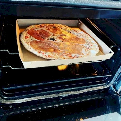 Pizzaschachteldeckel RPET 315x315x26mm transparent Vision+