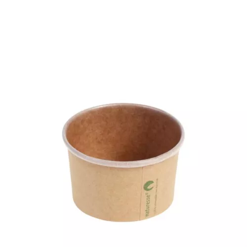 Conteneurs aliment. Kraft/PLA 85mm@x51mm 5oz/150cc