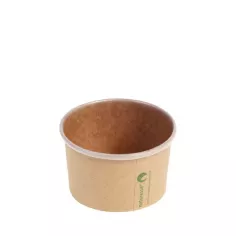 Conteneurs aliment. Kraft/PLA 85mm@x51mm 5oz/150cc