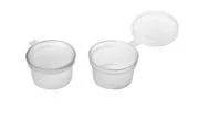 Covercup PP rond 47x28mm 30cc transparant met vast deksel